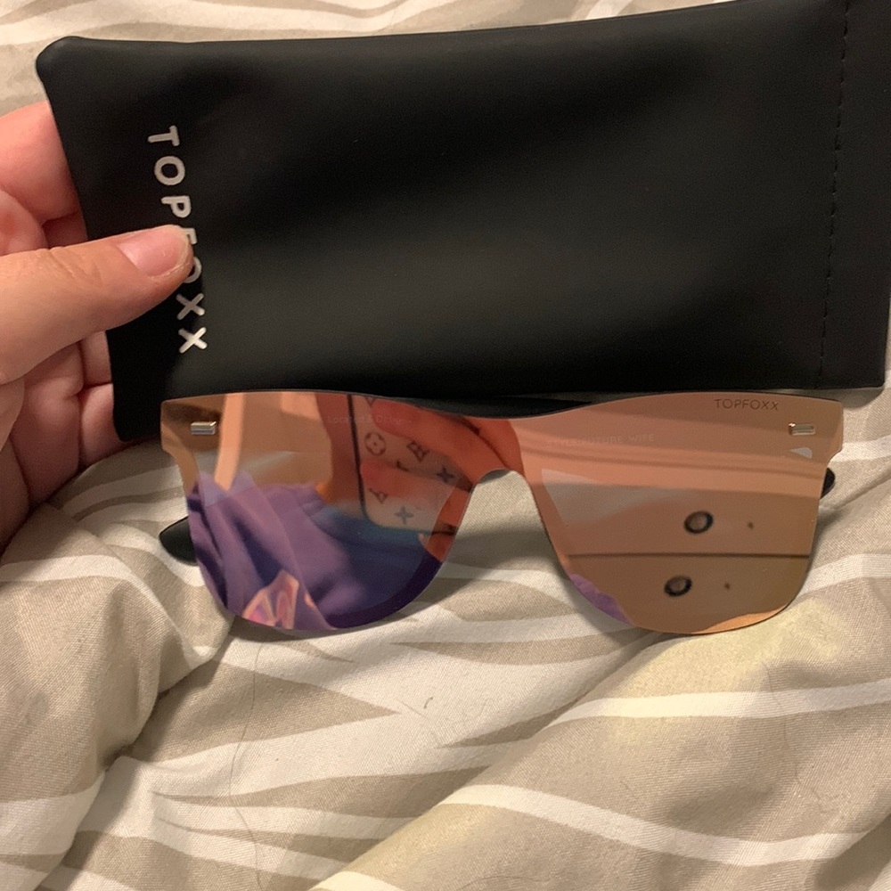 topfoxx rose gold sunglasses